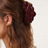 Large Shell Clasp Burgundy Online