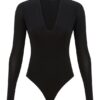 Long Sleeved Bodysuit Black Online