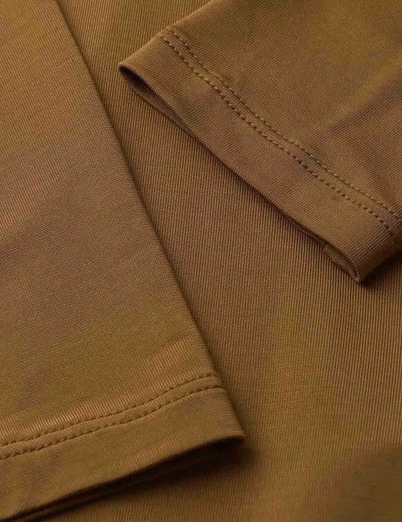 Long Sleeved Bodysuit Khaki Online Long Sleeved Bodysuit Khaki Online