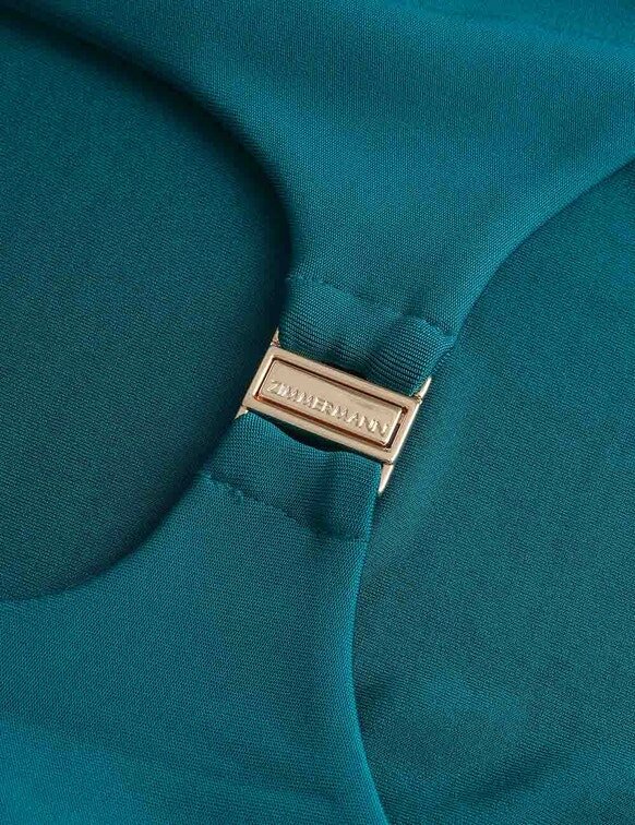 Luna Asymmetric Jersey Dress Teal Online Luna Asymmetric Jersey Dress Teal Online