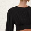 Luna Batwing Bodice Top Black Online Luna Batwing Bodice Top Black Online