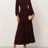 Luna Billow Maxi Dress Mahogany Online Luna Billow Maxi Dress Mahogany Online