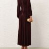 Luna Billow Maxi Dress Mahogany Online Luna Billow Maxi Dress Mahogany Online