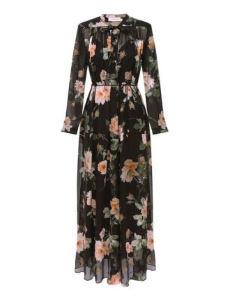 Luna Burnout Sheath Dress Black Rose Online