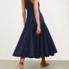 Luna Denim Utility Midi Dress Harbour Blue Online Luna Denim Utility Midi Dress Harbour Blue Online