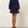 Luna Denim Utility Mini Dress Harbour Blue Online