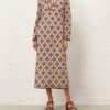Luna Guipure Midi Dress Chocolate Cream Online
