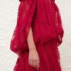 Luna Lace Billow Gown Fuchsia Online