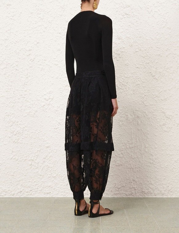 Luna Lace Harem Pant Black Online Luna Lace Harem Pant Black Online