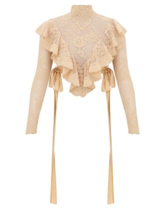 Luna Lace Long Sleeved Bodice Cream Online