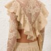 Luna Lace Long Sleeved Bodice Cream Online