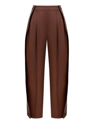 Luna Leather Barrel Pant Radical Brown Online
