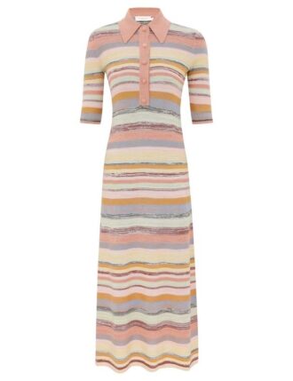 luna mouline polo midi dress multi stripe online 1 330x429 - Luna Mouline Polo Midi Dress Multi Stripe Online