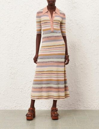 luna mouline polo midi dress multi stripe online 2 330x429 - Luna Mouline Polo Midi Dress Multi Stripe Online