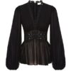 Luna Peplum Blouse Black Online Luna Peplum Blouse Black Online