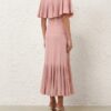 Luna Pleated Frill Skirt Dusty Pink Online Luna Pleated Frill Skirt Dusty Pink Online