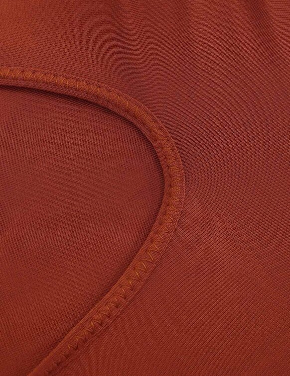 Luna Plunge Bodysuit Rust Online Luna Plunge Bodysuit Rust Online