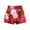 Luna Printed Drill Mini Short Chocolate Rose Online