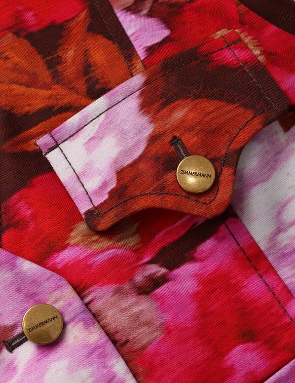 Luna Printed Drill Waistcoat Chocolate Rose Online Luna Printed Drill Waistcoat Chocolate Rose Online