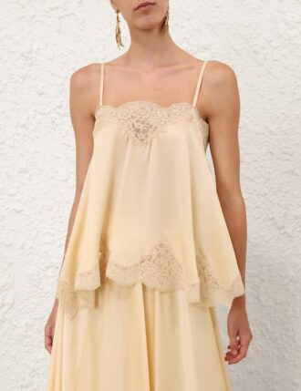 Luna Satin Camisole Cream Online