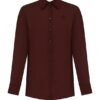Luna Satin Shirt Wine Online