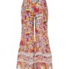 Luna Shirred Flare Pant Multi Floral Online Luna Shirred Flare Pant Multi Floral Online