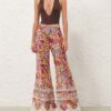 Luna Shirred Flare Pant Multi Floral Online Luna Shirred Flare Pant Multi Floral Online