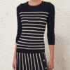 Luna Striped Top Navy/Cream Online