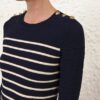 Luna Striped Top Navy/Cream Online