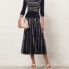 Luna Striped Top Navy/Cream Online