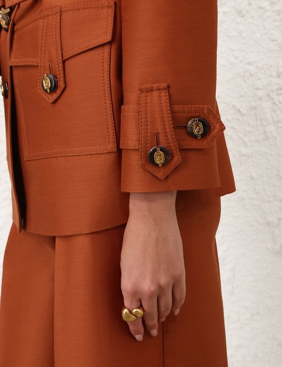 Luna Utility Jacket Dark Caramel Online Luna Utility Jacket Dark Caramel Online