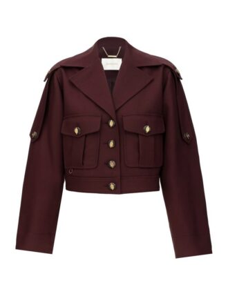 Luna Wool Cargo Jacket Mahogany Online