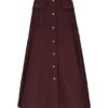 Luna Wool Midi Skirt Mahogany Online Luna Wool Midi Skirt Mahogany Online