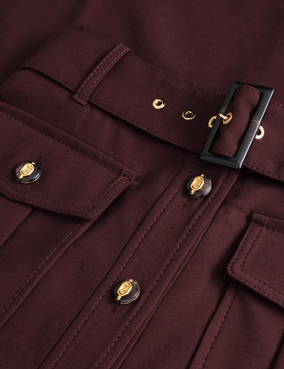 Luna Wool Midi Skirt Mahogany Online Luna Wool Midi Skirt Mahogany Online