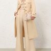Luna Wool Silk Coat Cream Online
