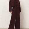 Luna Wool Tailored Pant Mahogany Online