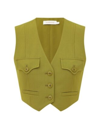 Luna Wool Waistcoat Pistachio Online