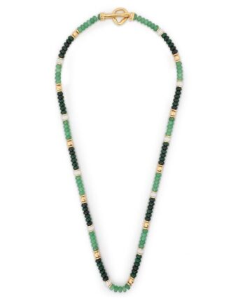 Mellow Stone Necklace Antique Gold/Malachite Online
