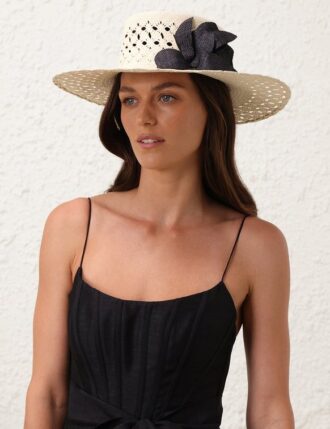 Orchid Boater Natural/Black Online