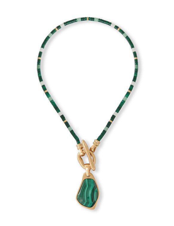 Ore Pendant Antique Gold/Malachite Online Ore Pendant Antique Gold/Malachite Online