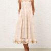 Patience Cami Midi Dress Cream/Yellow Rose Online