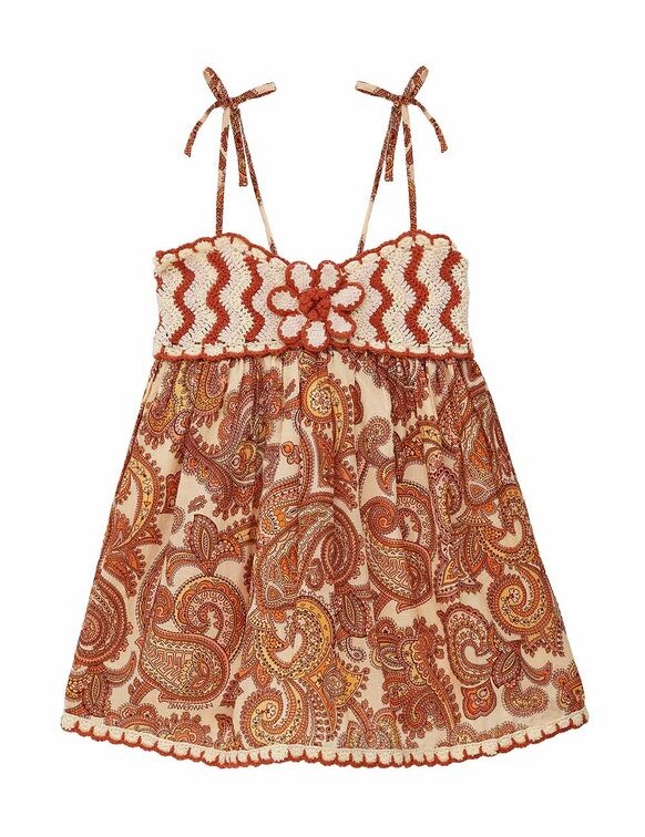 Patience Kids Dress Poolside Paisley Mustard Online Patience Kids Dress Poolside Paisley Mustard Online