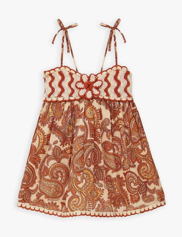 Patience Kids Dress Poolside Paisley Mustard Online Patience Kids Dress Poolside Paisley Mustard Online