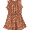 Patience Kids Flip Dress Tan Leopard Online