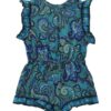 Patience Kids Frill Playsuit Blue Paisley Online Patience Kids Frill Playsuit Blue Paisley Online