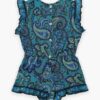 Patience Kids Frill Playsuit Blue Paisley Online Patience Kids Frill Playsuit Blue Paisley Online