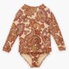 Patience Kids Rashie Cream/Orange Paisley Online