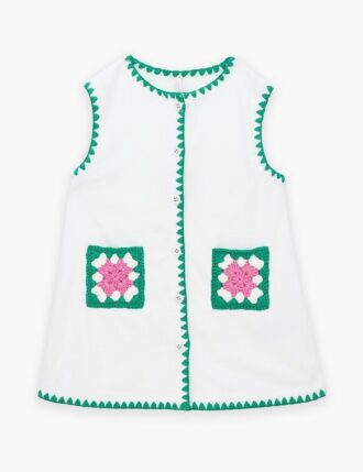 Patience Kids Terry Dress Ivory Online