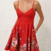 Patience Mini Dress Red Floral Online