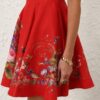 Patience Mini Dress Red Floral Online